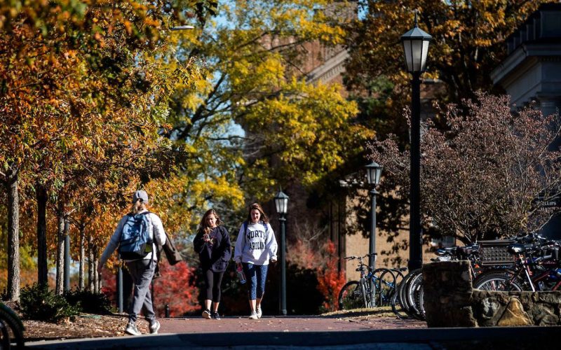 Campus på University of North Carolina.